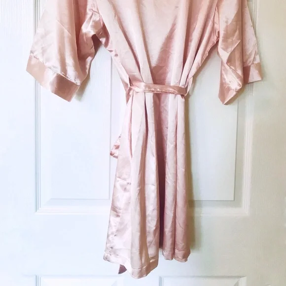 PRETTY ROBES Pink Satin Robe - Picture 13 of 14